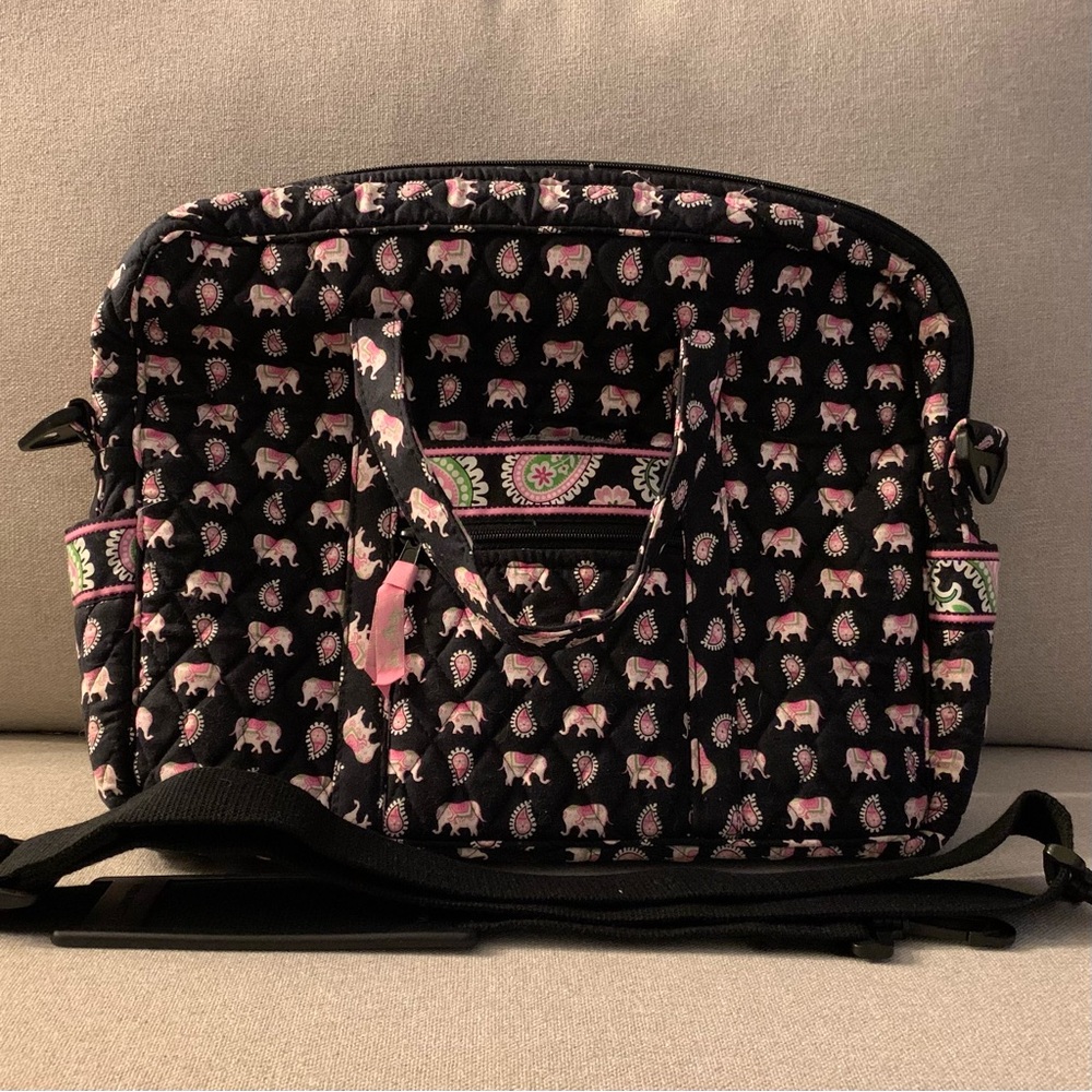 Vera Bradley Small Laptop/Tablet Bag - Pink Elephant Print